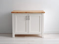 Sideboards aus Holz 120x40x80 cm - Weiß Naturholz - Modernes Aufbewahrungsmöbel für Wohnzimmer und Esszimmer