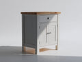 Sideboards aus Holzwerkstoff 75x40x100 cm Weiß-Natur mit 2 Türen und 1 Schublade