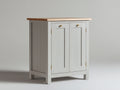 Sideboards aus Holz 100x40x85 cm - Weiß Naturholz - Aufbewahrungsmöbel mit zwei Türen im modernen Stil